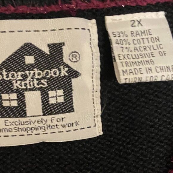 Storybook Knits Cardigan Sweater with Flowers, 2X,‎ Home Shopping Network - Picture 9 of 13